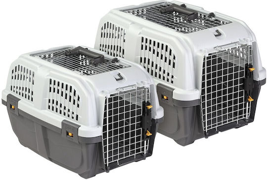 Uniq Dog Transport Cage Gray 55x36x35cm