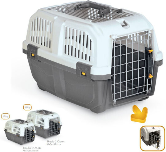 Uniq Dog Transport Cage Gray 55x36x35cm