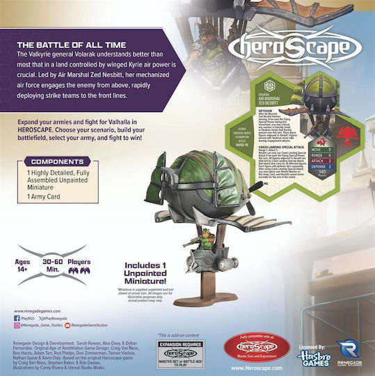Heroscape Boiling Tension Air Marshal Zed Nesbitt Players 2-4 Age 14+