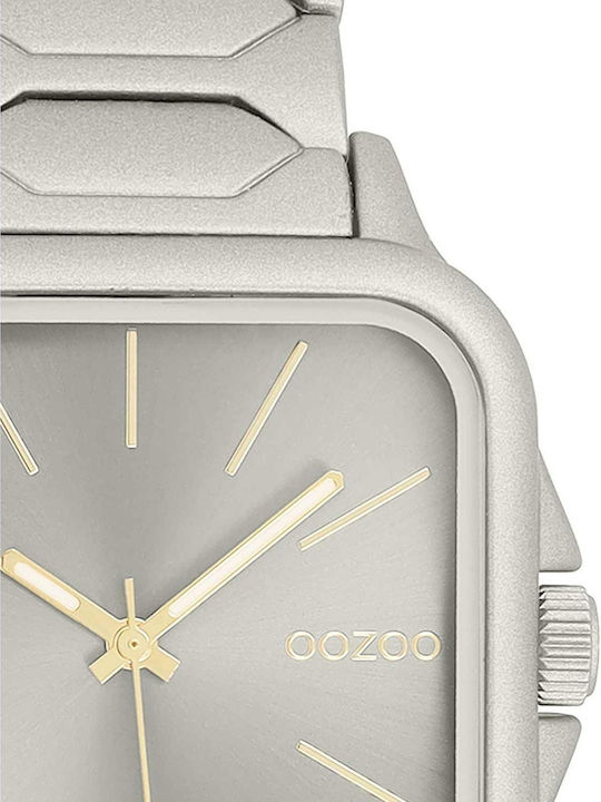 Oozoo Women's Watch 44mm Battery with Grey Metal Bracelet