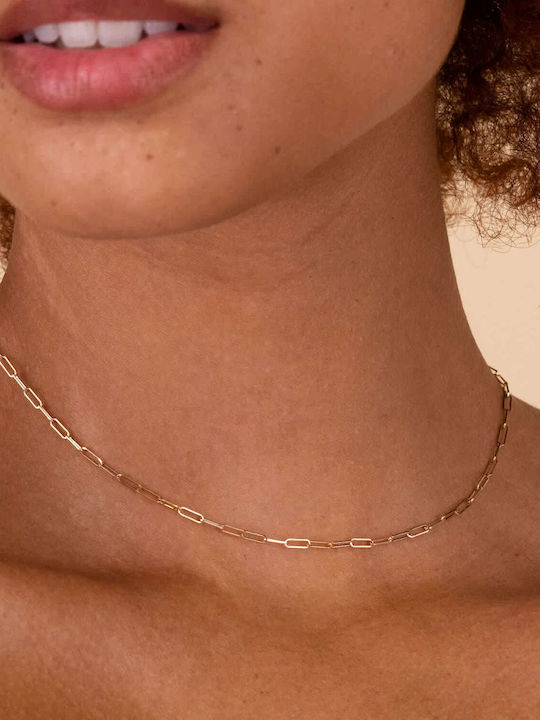 Neck Chain Made of Gold Plated Steel