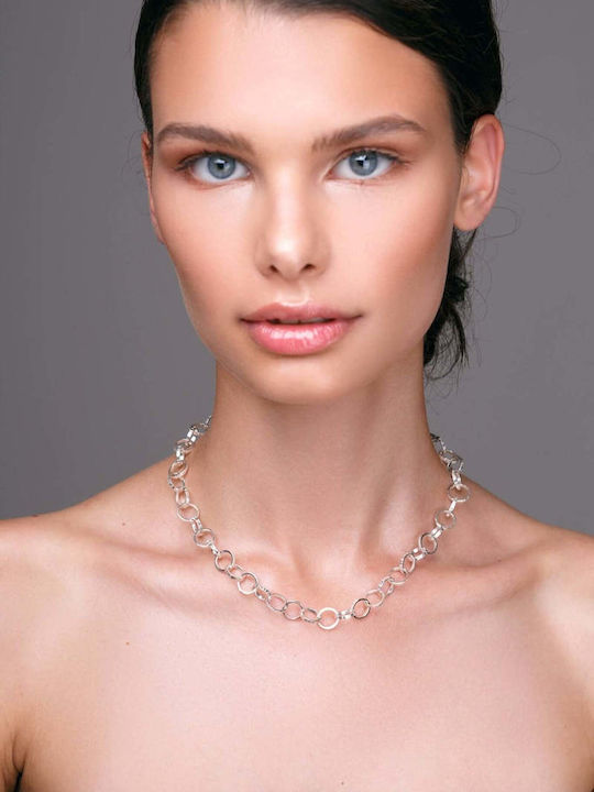 Handmade Gold Plated Silver 925 Bicolour Necklace Chain 40cm