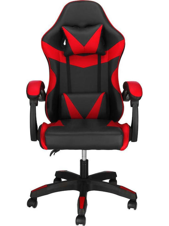 Gaming Chair Artificial Leather with Adjustable Arms Red