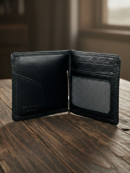 Damenbrieftasche Leder Geldclip Schwarz