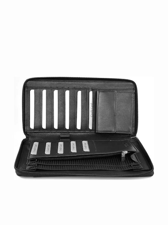 Herrenbrieftasche Leder Schwarz