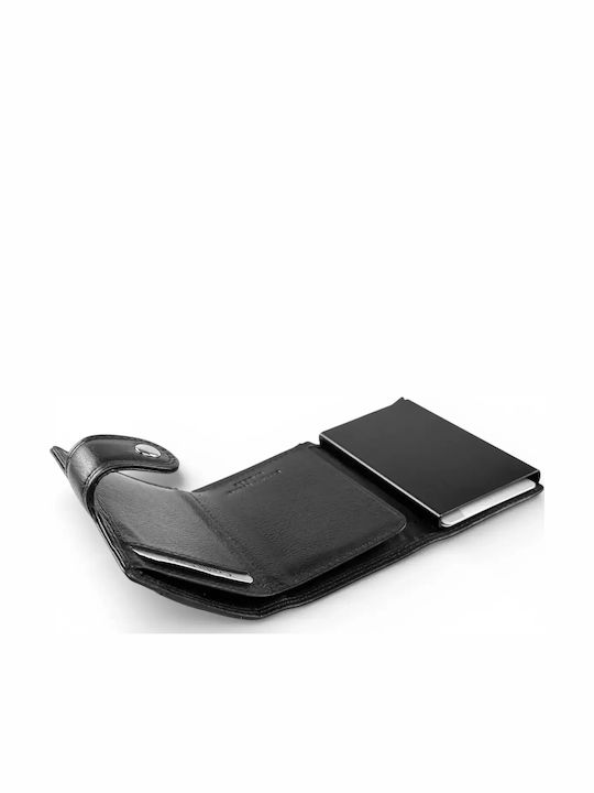Δερμάτινο Ανδρικό Πορτοφόλι Ταξιδίου με RFID Μαύρο