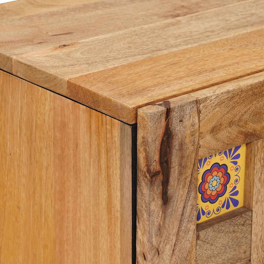 Sideboard Made of Wood Brown 40x33.5x75cm