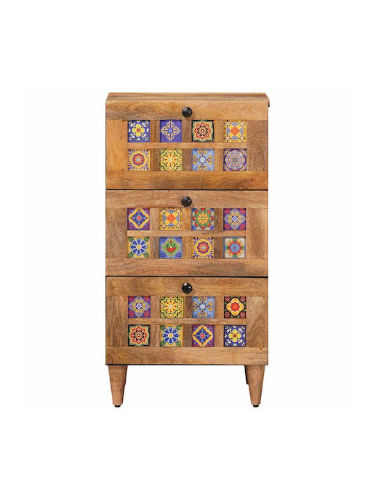 Sideboard Made of Wood with Drawers Brown 40x33.5x75cm