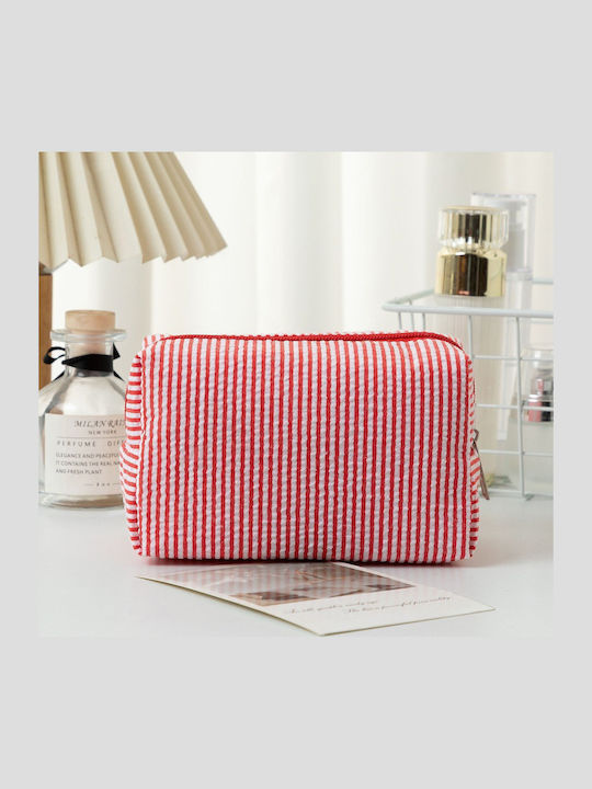Women's Striped Makeup Bag Green