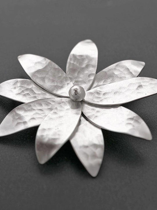 Emmanuela Handcrafted Für Dich Λουλούδι Μάργαριτα Weiß 925 Silber Broschen