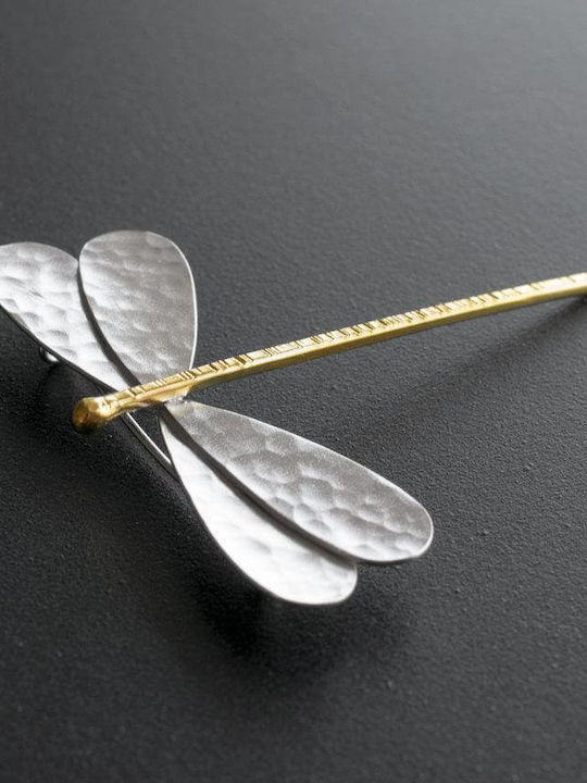 Pin Butterfly Bicolor Handmade Silver 925