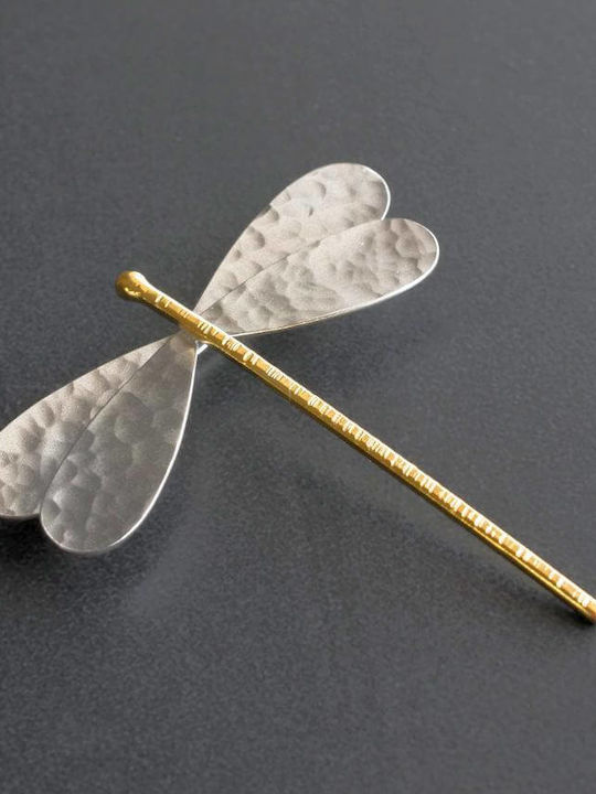 Pin Butterfly Bicolor Handmade Silver 925