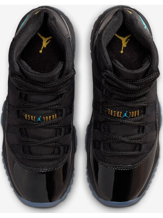 Air  11 Retro Adidași Copii Inalți Negri