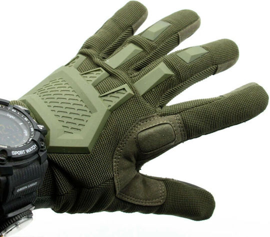 Mănuși Tactice Militare Bărbați Kaki – Protecție din Cauciuc Antiderapante Touchscreen Luptă Airsoft Moto Outdoor & Sport