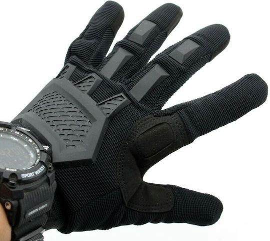 Mănuși Tactice Militare pentru Bărbați Negre – Protecție din Cauciuc Antiderapante Touchscreen Luptă Airsoft Moto Outdoor și Sport