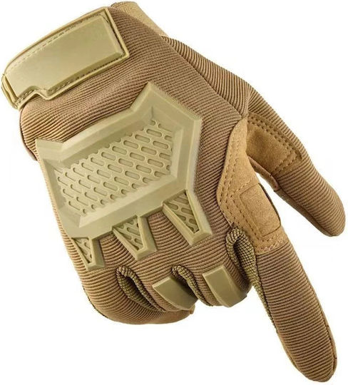 Mănuși Tactice Militare pentru Bărbați Maro – Protecție din Cauciuc Antiderapante Touchscreen Luptă Airsoft Moto Outdoor & Sport