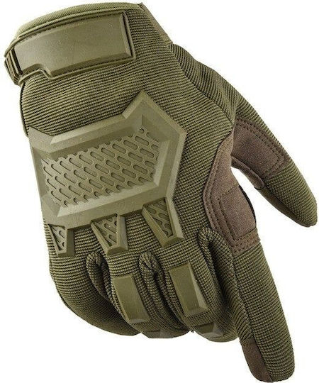 Mănuși Tactice Militare Bărbați Kaki – Protecție din Cauciuc Antiderapante Touchscreen Luptă Airsoft Moto Outdoor & Sport
