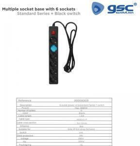 GSC Power Strip 6 Sockets with Switch and 1.5m Cable