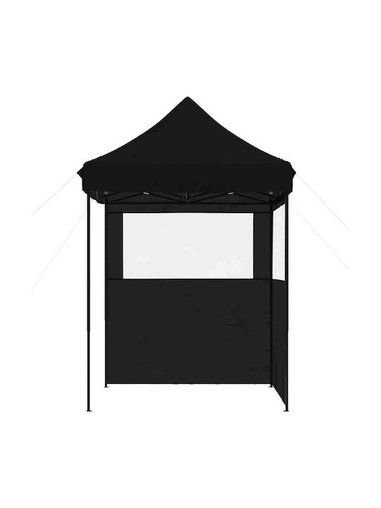 vidaXL Zusammenklappbares Garten Gazebo Schwarz 2x2m