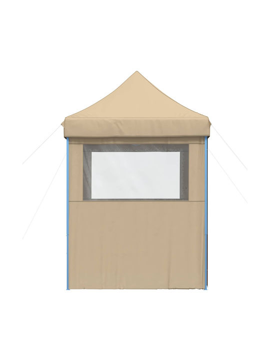 vidaXL Zusammenklappbares Gazebo Garten Beige 2x2m