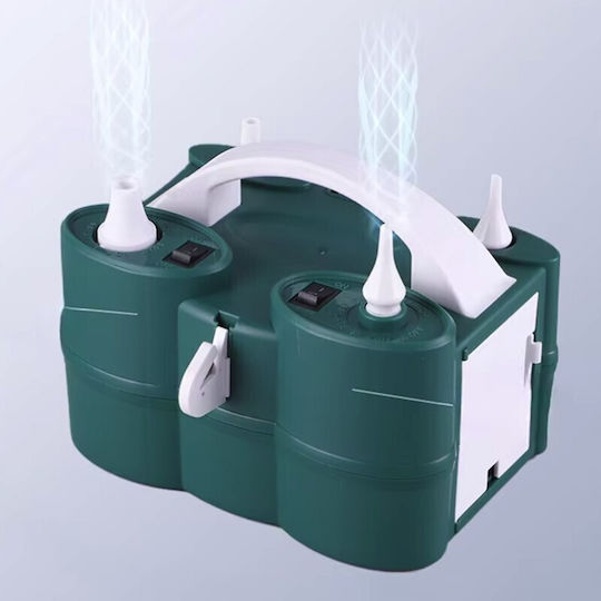 Pompă Electrică de Umflat Baloane Alista Home Două Ieșiri Accesorii Incluse 220v 600w Putere Accesorii Petrecere Verde