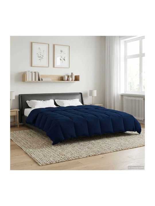vidaXL Double Duvet Cover 240x260 Dark Blue