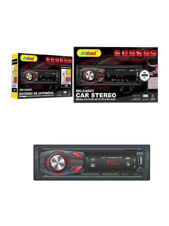 Andowl Car Audio System 1 DIN Bluetooth USB