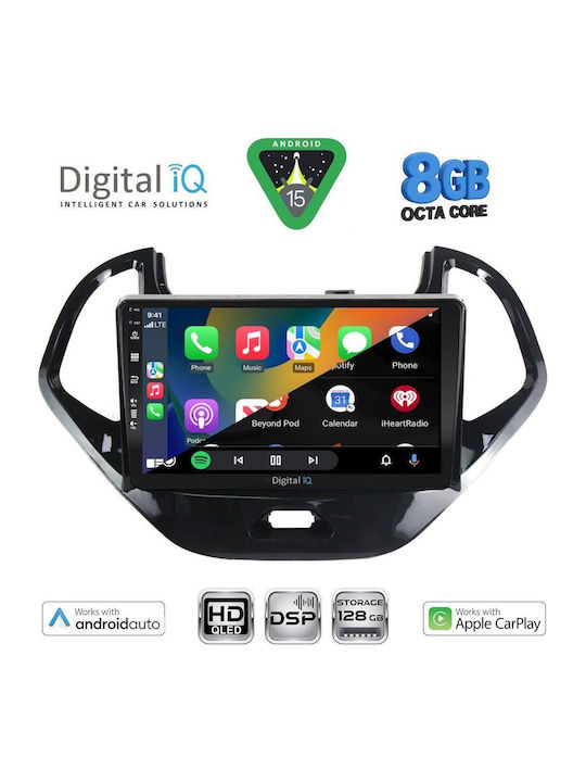 Digital IQ Car Audio System for Ford Ka 2017-2023 (Bluetooth/USB/WiFi/GPS/Apple CarPlay/Android Auto) with 9" Touch Screen
