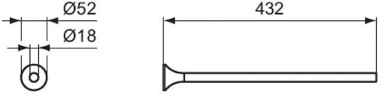 Ideal Standard La Dolce Vita Single Wall-Mounted Bathroom Rail with Screws