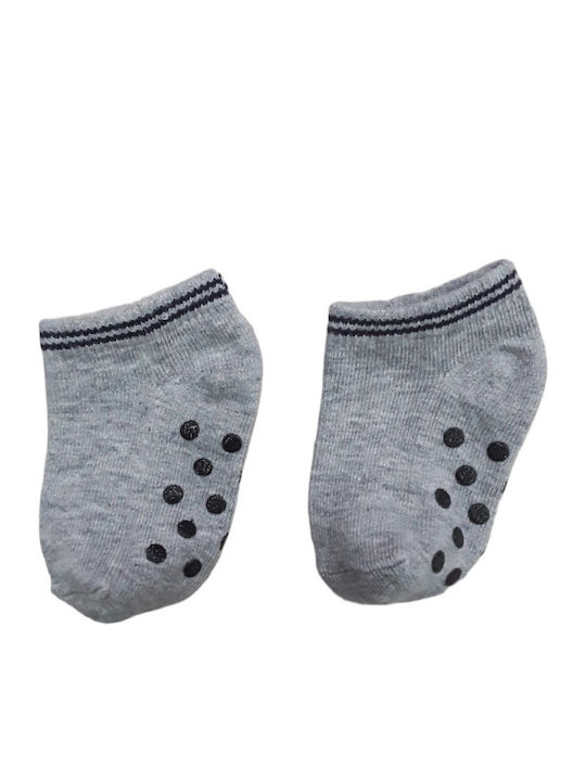 Dreams by Joyce Kids' Socks Non-Slip Steps Gray