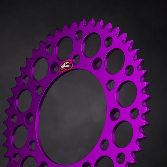 Renthal Rear Aluminum Sprocket 520 Purple 49 Teeth 123u-520-49gype