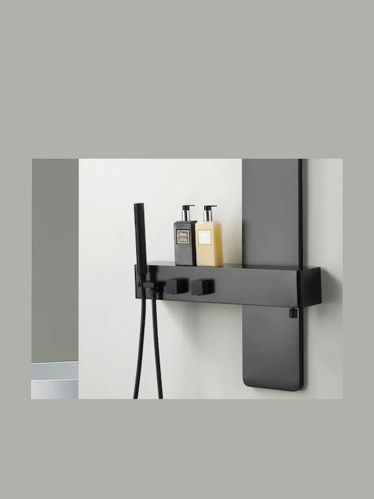 H2O Noir Shelf Στήλη Ντουζ χωρίς Μπαταρία Μαύρη H2O Noir Shelf Στήλη Ντουζ χωρίς Μπαταρία Μαύρη