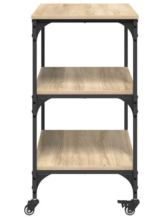 vidaXL Ραφιέρα Κουζίνας Ξύλινη 3 Θέσεων Καφέ 60x41x76cm