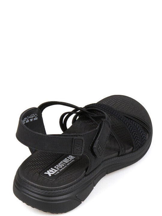 Damen Flache Schwarze Sandalen