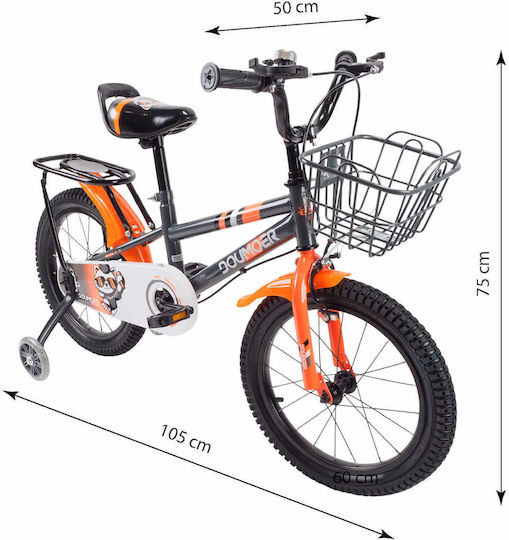 Action One 16" Kids Bicycle City Grey Arrow