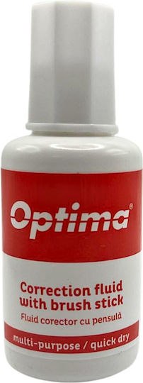 Lipici și Corector Optima Fluid Corector Optima 20ml Pensulă Pe Bază De Solvent Garanție 3 Ani