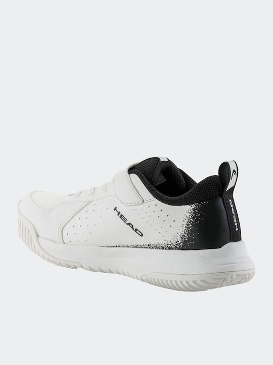 Sprint Kids Sports Tennis Shoes with Hoop & Loop Closure White