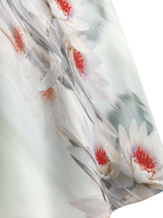 Midi Dress for Wedding Christening Drape Mid Green