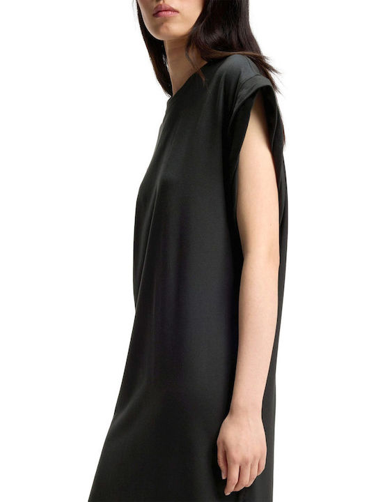 Sommer Midi Damenkleid Schwarz