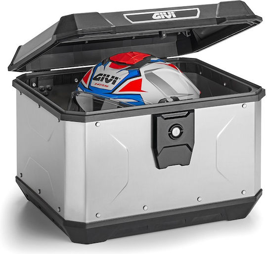 Givi Monolock Μπαγκαζιέρα Μοτοσυκλέτας Αλουμινίου 44lt Μαύρη