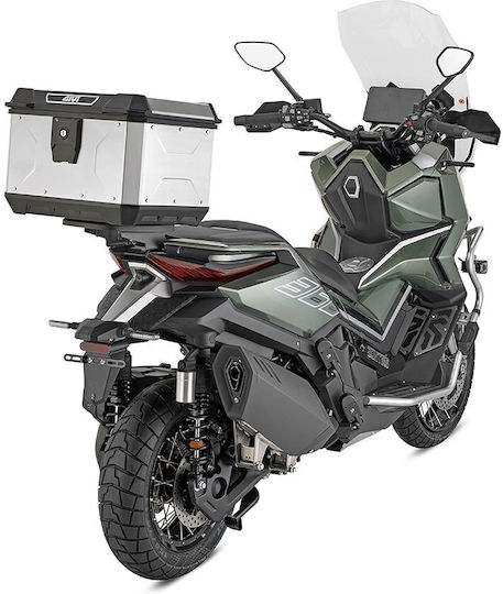 Givi Monolock Μπαγκαζιέρα Μοτοσυκλέτας Αλουμινίου 44lt Μαύρη