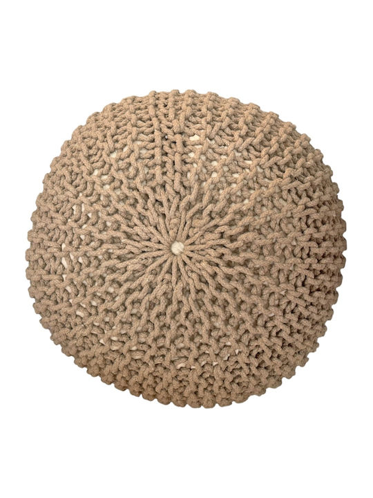 Bean Bag Chair Stool Beige 50x50x45cm