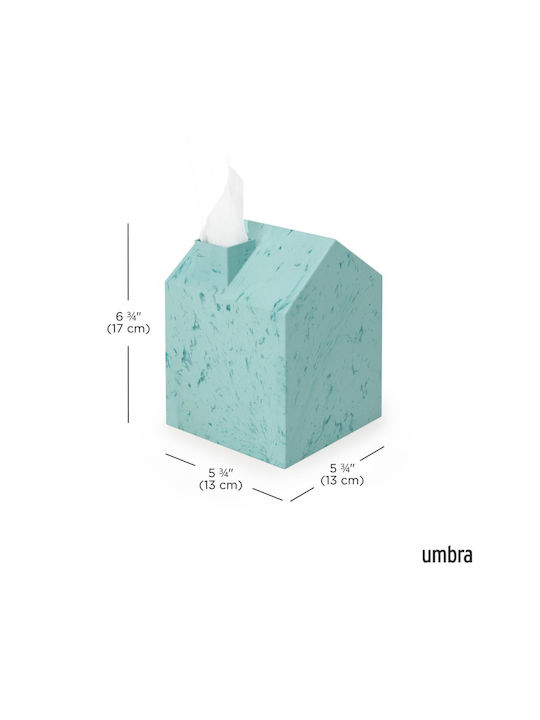 Umbra Suport pentru Șervețele Plastic Albastru 13x13x17cm 023340-1193