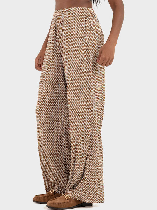 Damen Stoffhose Braun