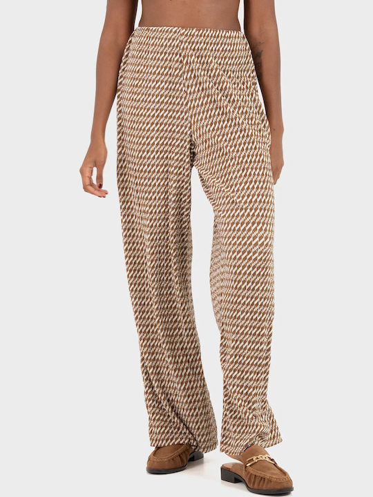 Damen Stoffhose Braun