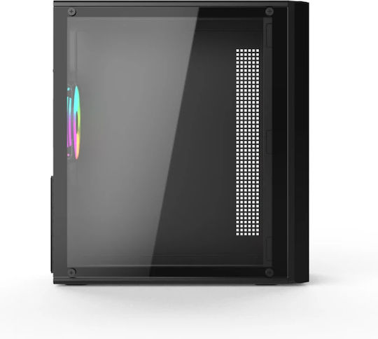 Prime-ATX-4XRGB Gaming Midi Tower Computer Case with ARGB Lighting Black