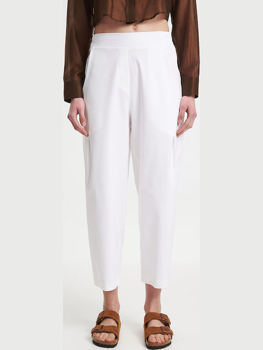 Zoya Women's Fabric Trousers White