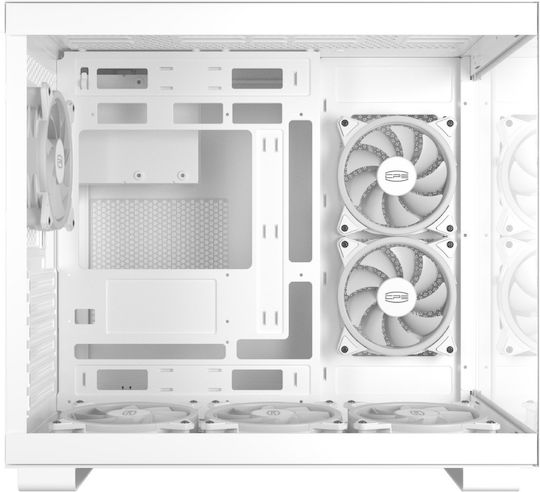 PCCOOLER C3 T500 Gaming Midi Tower Кутия За Компютър Със Страничен Прозорец И ARGB Осветление Бяла