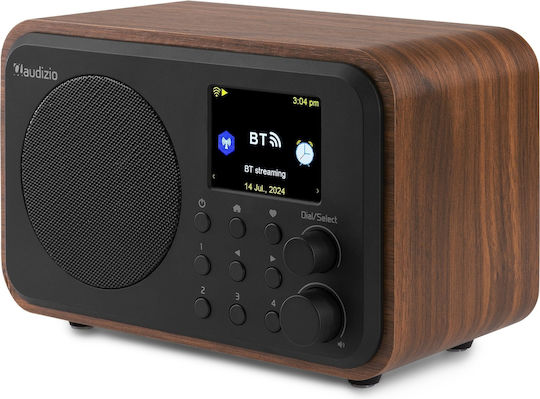 Audizio Vicenza Επιτραπέζιο Ραδιόφωνο Επαναφορτιζόμενο DAB+ με Bluetooth και USB Wood