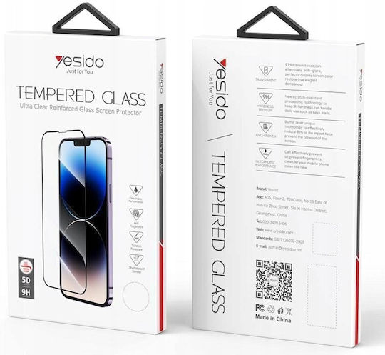 Yesido 5D Gehärtetes Glas (iPhone 15 Plus / 16 Plus)